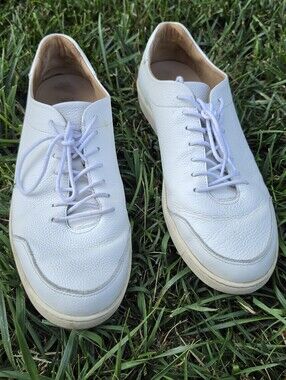 Huckberry Luca Terra Low Sneaker Mens 11 "All White" Leather Lactae Havea Soles